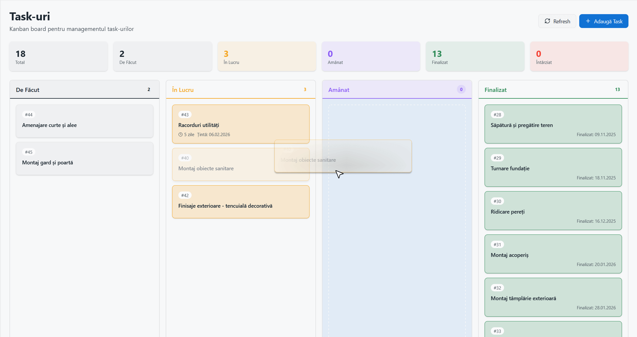 Kanban Control Board
